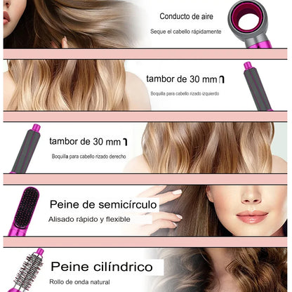 Con Nuestro Secador 5 en 1  💖 ¡Transforma tu Cabello sin Salir de Casa!