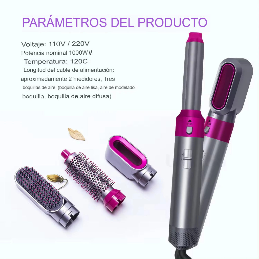 Con Nuestro Secador 5 en 1  💖 ¡Transforma tu Cabello sin Salir de Casa!